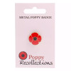  Metal Poppy Badge On Card