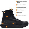  Under Armour Charged Valsetz Zip Mens Tactical Hiking Boots - Black