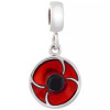  Red Poppy Silver-plated Charm