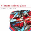  Stained Glass Poppy Dress Scarf