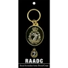  RAADC Key Ring On Card Royal Australian Army Dental Corps (RAADC) key ring. Order now from the military specialists. Displayed on a presentation card. This beautiful 40mm gold plated enamel key ring will keep your keys orga