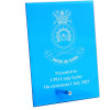  HMAS Anzac Nebula Blue Glass Award in Gift Box