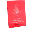  Royal Australian Army Educational Corps (RAAEC) Nebula Red Glass Award in Gift Box