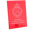  Royal Australian Corps of Military Police (RACMP) Nebula Red Glass Award in Gift Box