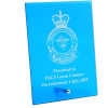 No 3 Aeromedical Evacuation Squadron (3AES) Nebula Blue Glass Award in Gift Box