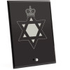  Royal Australian Chaplains Department (RAA Ch D Jewish), Jewish Nebula Black Glass Award in Gift Box