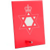 Royal Australian Chaplains Department (RAA Ch D Jewish), Jewish Nebula Red Glass Award in Gift Box