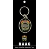  RAAC Key Ring On Card Royal Australian Armoured Corps (RAAC) key ring. Order now from the military specialists. Displayed on a presentation card. This beautiful 40mm gold plated enamel key ring will keep your keys organise