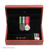  Red-Stained Tasmanian Blackwood Two-Tiered Medal Display Box With Army Rising Sun