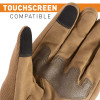  Contact Gear Rubber Knuckle Tactical Gloves - Tan