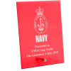  Navy Nebula Red Glass Award in Gift Box