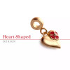 Gold-plated Lest We Forget Poppy Heart Charm