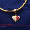  Gold-plated Lest We Forget Poppy Heart Charm