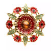  Precious Poppy, Tiger's Eye, Limited Edition Brooch