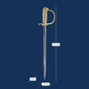  Windlass Miniature Navy Sword in Box (Queens Cypher)