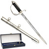  Windlass Miniature Artillery Sword with Nickel Scabbard (Queens Cypher)