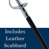  Navy Cutlass with Leather Scabbard (Windlass)