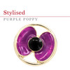  Gold-plated Purple Poppy Pin