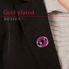  Gold-plated Purple Poppy Pin