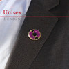  Gold-plated Purple Poppy Pin