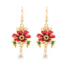  Art Nouveau Poppy Earrings