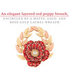  Nature of Remembrance Poppy and Laurel Limited-Edition Brooch
