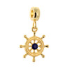 Gold-plated Ship's Wheel Remember Charm