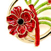  Nature of Remembrance Poppy and Kangaroo Paw Limited-Edition Brooch