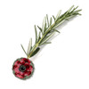  Red Poppy, Rosemary Carrier Lapel Pin