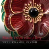 Red Poppy, Rosemary Carrier Lapel Pin