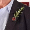  Red Poppy, Rosemary Carrier Lapel Pin