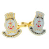 HMAS Sydney Cuff links HMAS Sydney 20mm full colour enamel cuff links. Order now from the military specialists. These beautiful gold plated cuff links are the perfect accessory for work or functions.