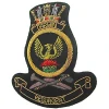 HMAS Darwin Bullion badge Superb HMAS Darwin Bullion Pocket Badge perfect for your Blazer, bag or where you want a stylish badge, order now from the military specialists. Approximate size 80x80mm. Securely fastens with 3 butte