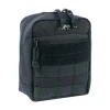  Tasmanian Tiger Tac Pouch 6 Black Universal accessory pouch for personal equipment, first aid, and electronic devices. Flat mesh pockets inside; Internal hanging pocket; D-Rings; Elastic loops; Port for antenna; MOLLE system; Needs th