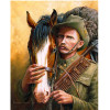  My Blaze Canvas Print 50 X 34.7 Depicted is Corporal William Greer with his horse Blaze. In 1901,William Greer at 21 years of age, signed up to join the First Battalion Australian Commonwealth Horse, to serve in the Boer War in Sout