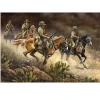 Desert Pursuit Print 30 x 42.2 In this painting a section from the 4th Light Horse Regiment are galloping down a hill outside the town of Gaza, with their rifles ready and eager for action as they the pursue the Turkish army, for G
