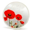 Silver Plated Poppy Medallion In Gift Box