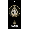 RAADC Medallion On Card The superb Royal Australian Army Dental Corps (RAADC) medallion. Order now from the military specialists. Displayed on a presentation card. This spectacular 48mm full colour enamel medallion will star