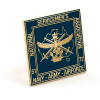  Nashos Lapel Pin A quality official Nashos lapel pin, order now from the military specialists. This pin has the National Servicemen's Association insignia in gold against rich blue enamel fill. This pin measures 22mm