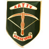  AATTV Lapel Pin On Card The Australian Army Training Team Vietnam (AATTV) 20mm full-colour enamel lapel pin, order now from the military specialists. Displayed on a presentation card. This beautiful gold-plated lapel pin wil