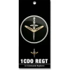 1 CDO REGT Medallion On Card The 1st Commando Regiment (1 CDO REGT) medallion, order now from the military specialists. Displayed on a presentation card. This spectacular 48mm full-colour enamel medallion will start conversations