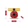  Iraq Ribbon Poppy Lapel Pin