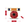  WW1 Ribbon Poppy Lapel Pin