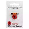  Vietnam Ribbon Poppy Lapel Pin