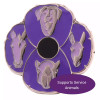 Purple Poppy Silhouette Badge