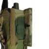  AN/PCR 152 Tilt Pouch - Multicam This AN/PCR 152 Tilt Pouch is feature packed to make life easy. This pouch offers full access to the side connector, volume, PTT and Squelch buttons on your radio. The one-handed tilt mechanism gives