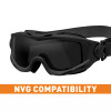  Wiley X Spear Two Lens Goggles w/Black Frame