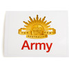 Army Rectangular Sticker Add this bright Army Sticker to your gear! A quality print for great impact, this sticker features the Rising Sun Badge. This sticker is a perfect promotional product or event gift. Order your sticker
