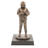  Air Force Pilot Figurine This cold-cast bronze figurine depicts an RAAF aviator, suited-up and ready for flight.The Royal Australian Air Force fights in the air, across land and sea to establish and maintain Australia's air p
