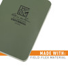  RITR Bound Soft Cover 3.125 x 5 Field Flex Book - Universal - Green